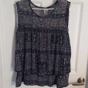 CATO blue bandana top